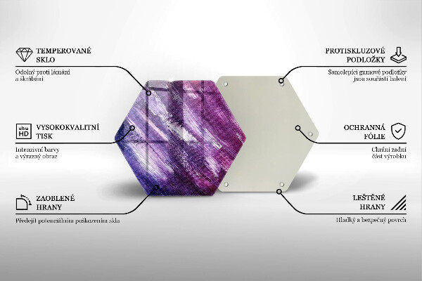 Tabla de cortar de vidrio Abstracción de pintura