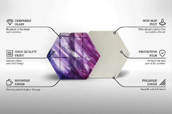 Tabla de cortar de vidrio Abstracción de pintura