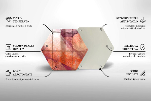 Tabla de cortar de vidrio Arte abstracto