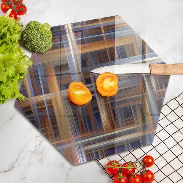 Tabla de cortar de vidrio Líneas de pintura abstractas