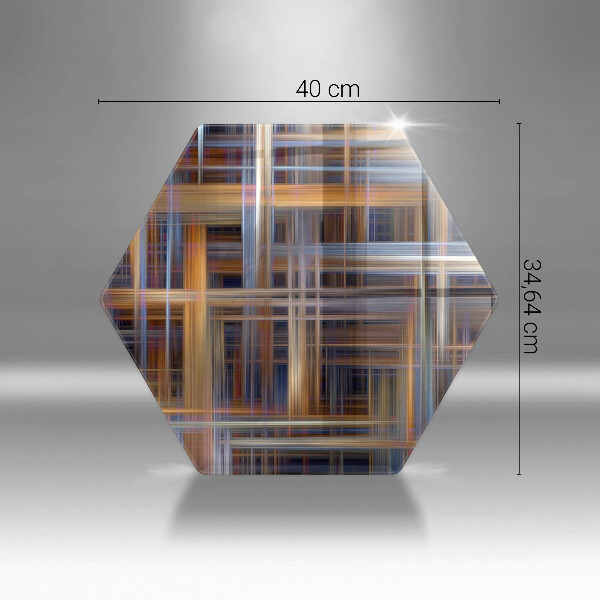Tabla de cortar de vidrio Líneas de pintura abstractas