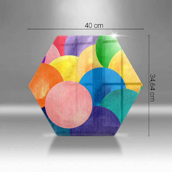 Tabla de cortar de vidrio Círculos de colores