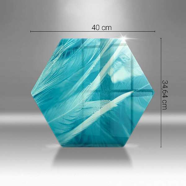 Tabla de cortar de vidrio Plumas delicadas