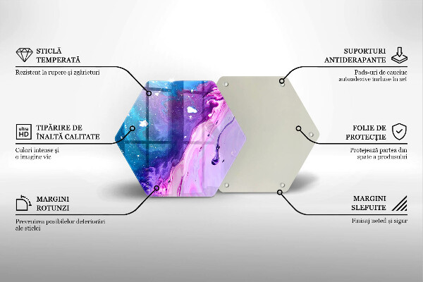 Tabla de cortar de vidrio Tintas de abstracción