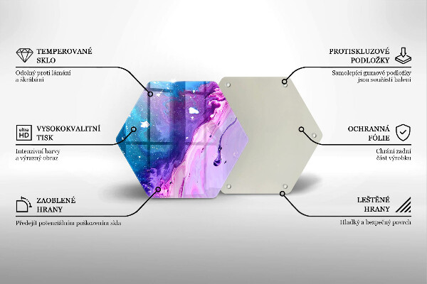 Tabla de cortar de vidrio Tintas de abstracción