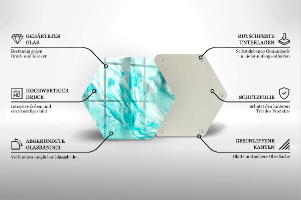 Tabla de cortar de vidrio Pinturas de abstraccion
