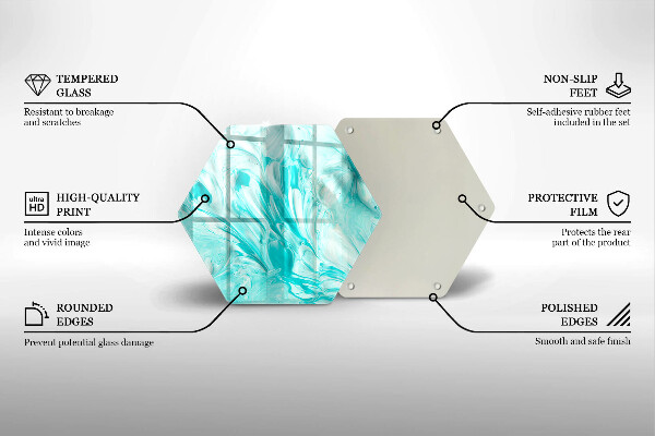 Tabla de cortar de vidrio Pinturas de abstraccion