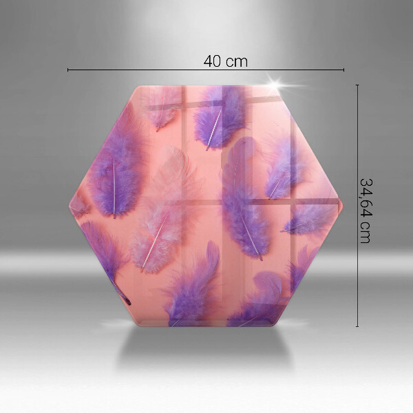 Tabla de cortar de vidrio Plumas esponjosas