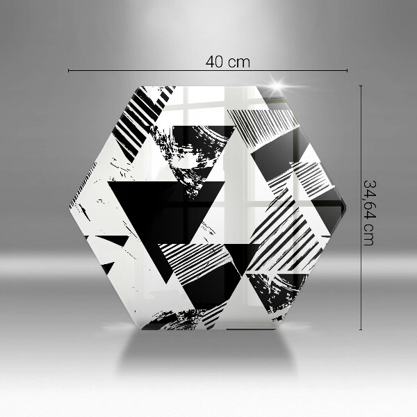 Tabla de cortar de vidrio Triángulos geométricos