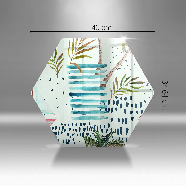 Tabla de cortar de vidrio Ilustraciones de vacaciones
