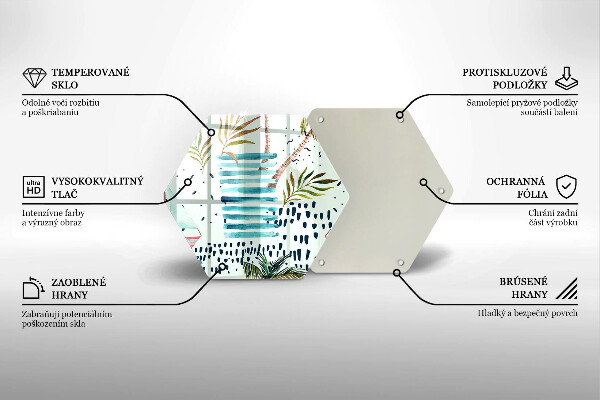 Tabla de cortar de vidrio Ilustraciones de vacaciones