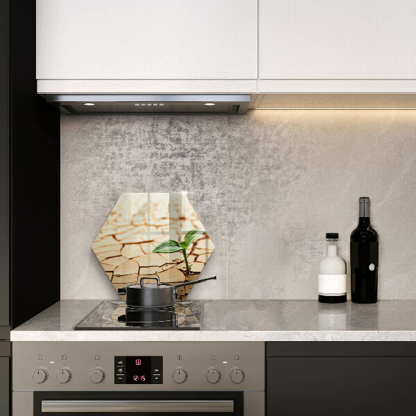 Tabla de cortar de vidrio Una planta solitaria