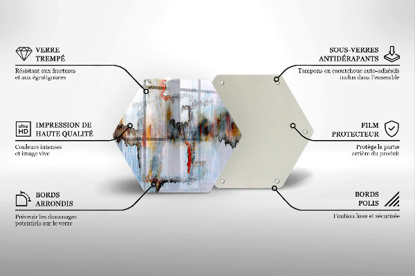 Tabla de cortar de vidrio Pinturas de abstraccion