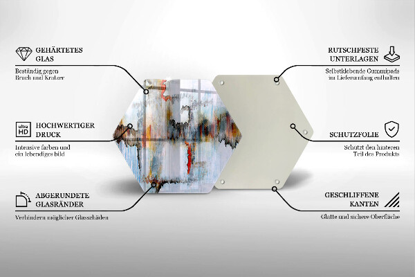 Tabla de cortar de vidrio Pinturas de abstraccion