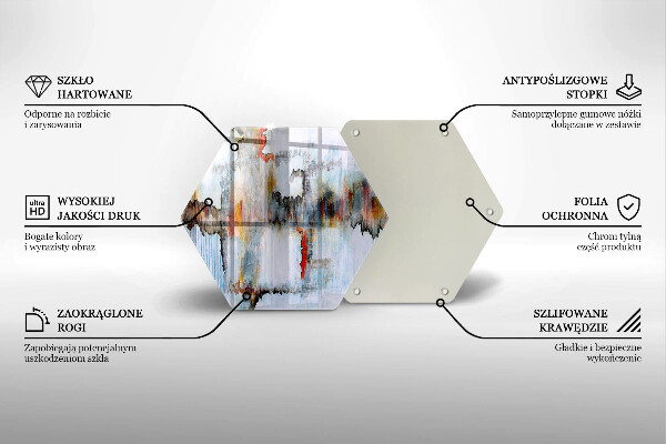 Tabla de cortar de vidrio Pinturas de abstraccion