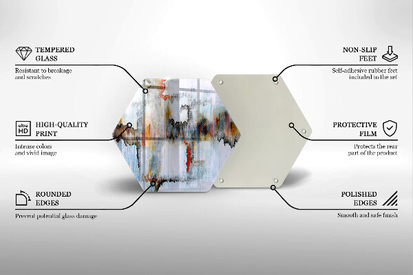 Tabla de cortar de vidrio Pinturas de abstraccion