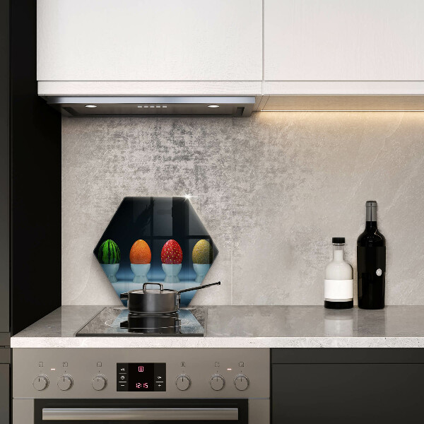 Tabla de cortar de vidrio Huevos de frutas abstractos