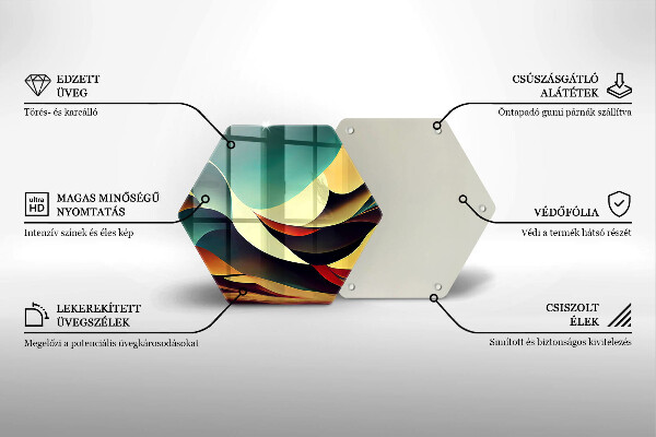 Tabla de cortar de vidrio Abstracción de formas