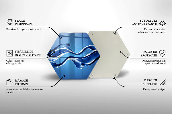 Tabla de cortar de vidrio Abstracción de fluidos