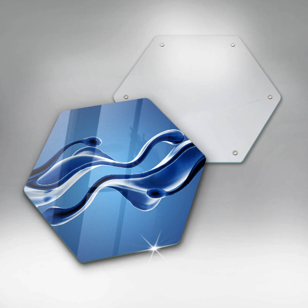 Tabla de cortar de vidrio Abstracción de fluidos