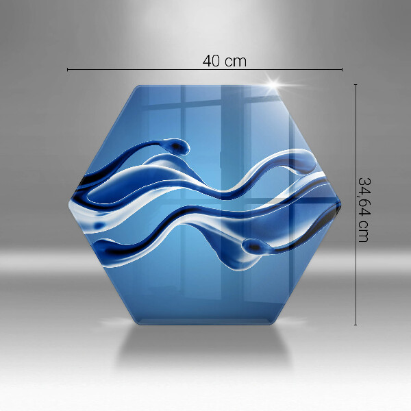 Tabla de cortar de vidrio Abstracción de fluidos