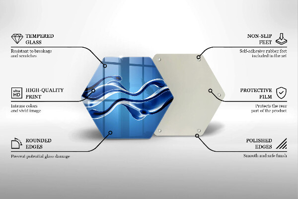 Tabla de cortar de vidrio Abstracción de fluidos