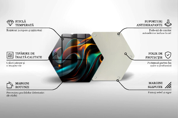 Tabla de cortar de vidrio Abstracción colorida