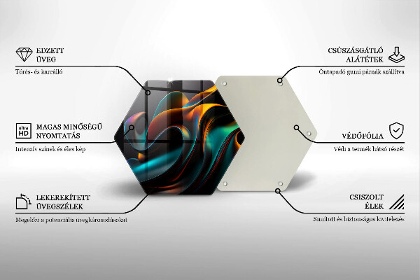 Tabla de cortar de vidrio Abstracción colorida