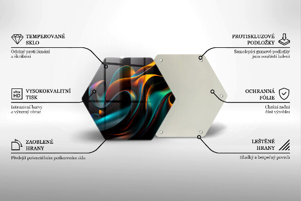 Tabla de cortar de vidrio Abstracción colorida