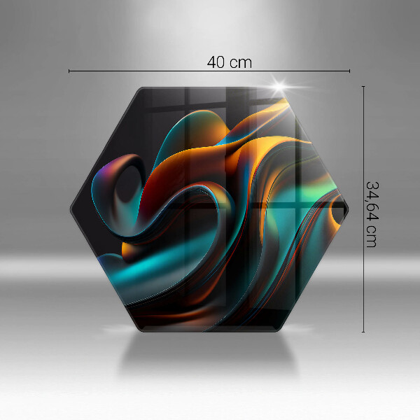 Tabla de cortar de vidrio Abstracción colorida