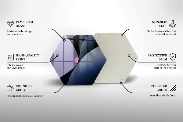 Tabla de cortar de vidrio Formas abstractas