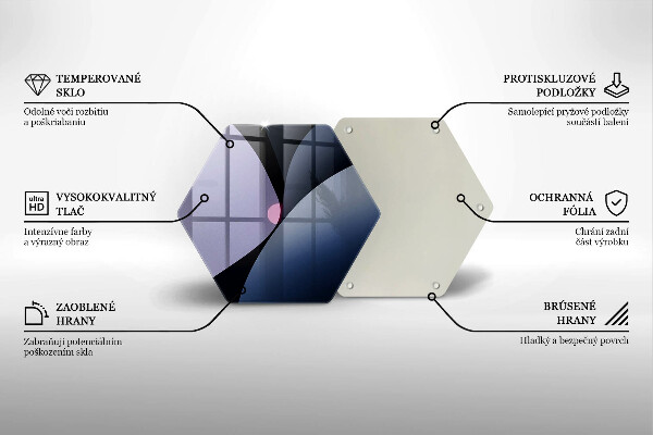Tabla de cortar de vidrio Formas abstractas