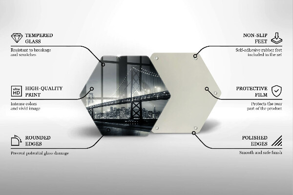 Tabla de cortar de vidrio Puente benjamín franklin