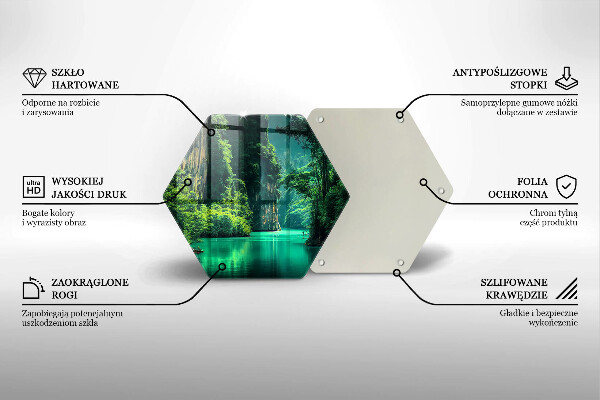 Tabla de cortar de vidrio Paisaje de laguna