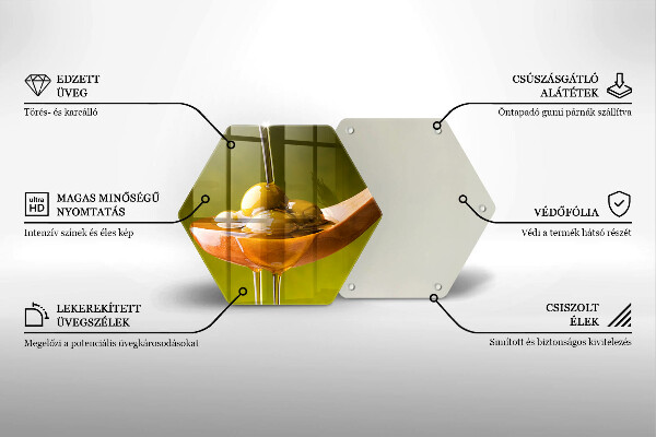 Tabla de cortar de vidrio Aceite de oliva y aceitunas