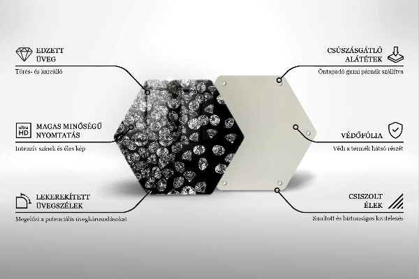 Tabla de cortar de vidrio Diamantes diamantes