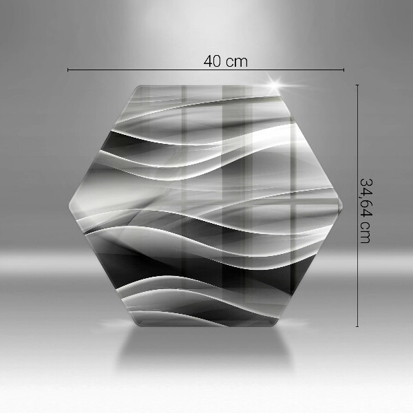 Tabla de cortar de vidrio Líneas abstractas de humo