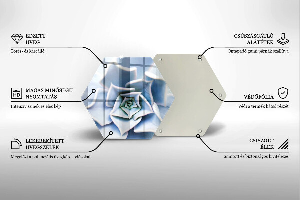 Tabla de cortar de vidrio Planta de flores