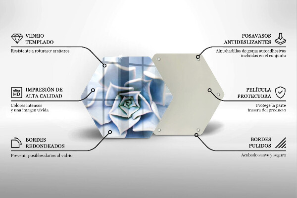 Tabla de cortar de vidrio Planta de flores