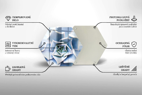 Tabla de cortar de vidrio Planta de flores