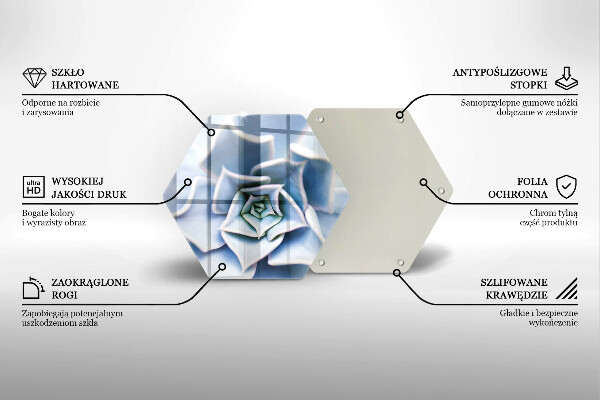 Tabla de cortar de vidrio Planta de flores