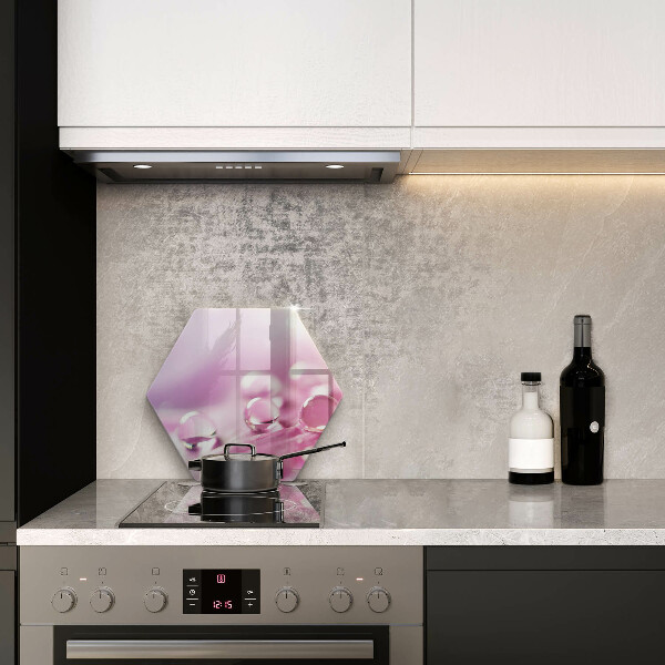 Tabla de cortar de vidrio Pétalos de flores de rocío