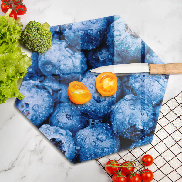 Tabla de cortar de vidrio Arándanos jugosos