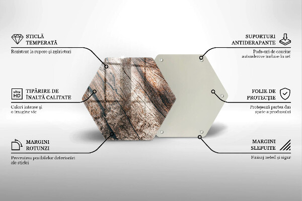 Tabla de cortar de vidrio Estructura de madera
