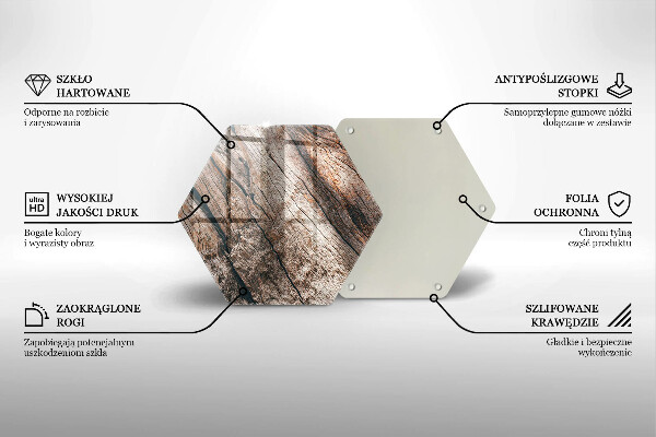 Tabla de cortar de vidrio Estructura de madera