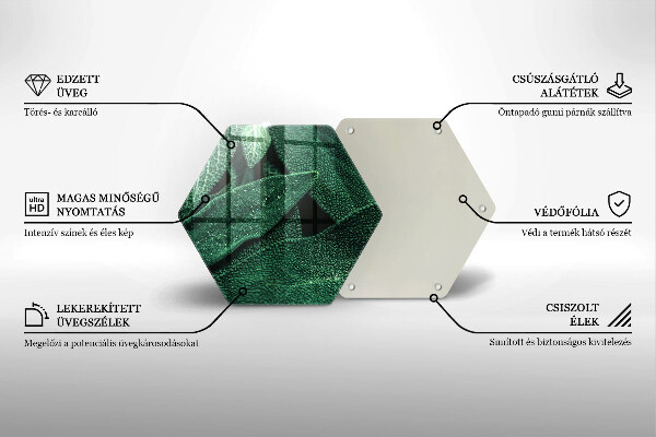Tabla de cortar de vidrio Las hojas de la planta