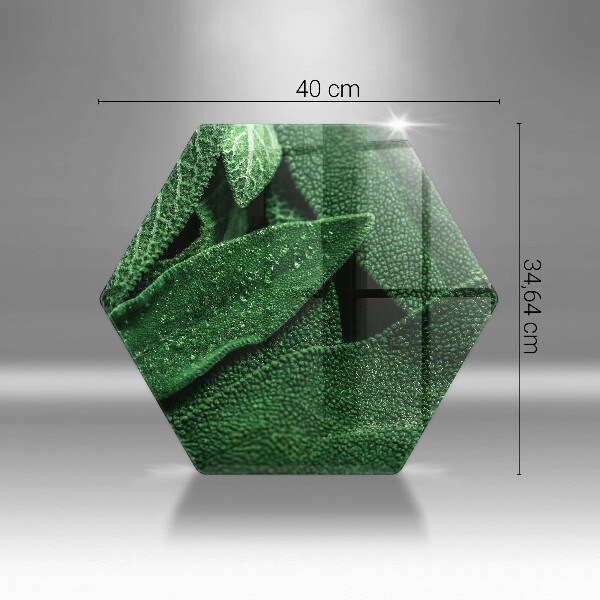 Tabla de cortar de vidrio Las hojas de la planta