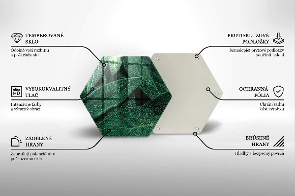 Tabla de cortar de vidrio Las hojas de la planta