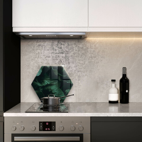 Tabla de cortar de vidrio Hojas oscuras salvajes