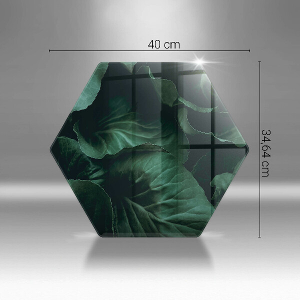 Tabla de cortar de vidrio Hojas oscuras salvajes